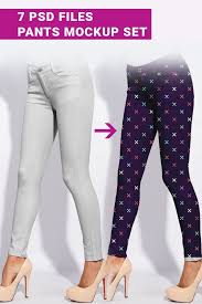 Fashion Mockup Free Psd File Woman Leggings Mockup Template For Pick You Own Pattern Design Fabric Des Clothing Mockup Pants For Women Fabric Patterns Design