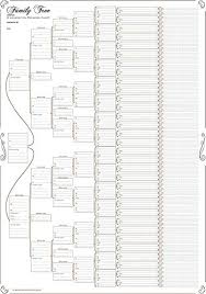 Family Tree Chart Compact 8 Generation Pedigree Chart 120g Paper Plain Folded