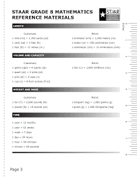 Staar G8 2014test Math