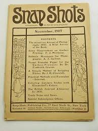 Snap Shots Magazine Monthly Magazine for Photographers November 1907