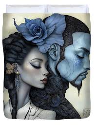 Bessie and Nicolas Duvet Cover by Dan Turner