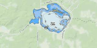 Topographic Map Of Gun Lake 2019