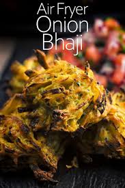 Lighter Easy Air Fryer Onion Bhaji Recipe Onion Bhaji Indian Snacks Air Fryer Recipes Easy