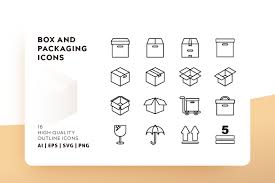 Box And Packaging Icon Pack Graphic By Goodware Std Creative Fabrica