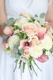 Summer Wedding Bouquet Dahlia Sweet Avalanche Roses Phlox Calla Lilies And Eucalyptus My Dream Wedding Summer Wedding Bouquets Wedding Bouquets Wed