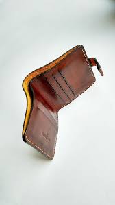 Portefeuille Bipli En Cuir Fait Main Pour Homme Portefeuille Etsy Portefeuille Cuir Cuir Brun Cuir Fait Main