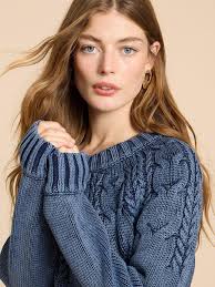 MIA CABLE JUMPER in INDIGO BLUE