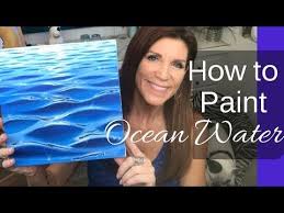 How To Paint Ocean Water Acrylic Paint Lesson For Beginners Ocean Wa Ocean Waves Painting Acrylic Painting Tutorials Painting Lessons