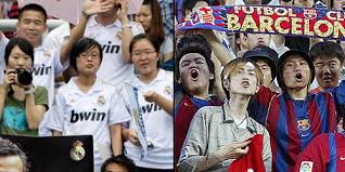 Resultado de imagen de madrid barsa afición