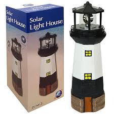 Large solar lighthouse garden sculpture #48570. Large Solar Powered Lighthouse Rotating Led Bulb Garden Ornament Patio New Light Ebay