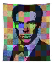 Pierce Brosnan Patchwork Pop Art Portrait Tapestry