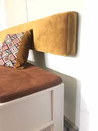 rugkussen aan de wand met eetbank op maat gemaakt rugkussens keukentafel woonkamer