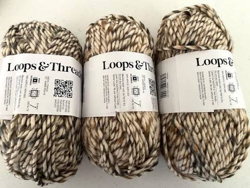 LOT OF 3 Loops and Threads Multi Marled #5 Bulky Chunky Yarn Acrylic EARTHY
