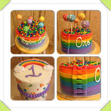 Birthday Cake With Cake Pops On Top Rainbow 1st Birthday Cakes And Smash Cake With Cake Pops And Candies For Decorations On Top Www Facebook Com Cakeitorleaveit 1st Birthday Cakes Cake Cake Pops