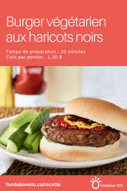 Burger Vegetarien Aux Haricots Noirs Recette Facile Recette Economique Recette Rapide Recette Nutritiv Vegetarian Burger Recipe Vegetarian Burger Recipes