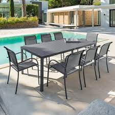 salon de jardin sesimbra blanc 5 places salon de jardin table et chaise gris ardoise decoration entree salon gris