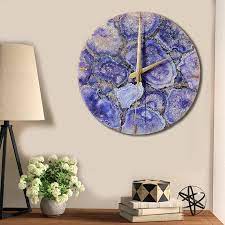 Westelm.com has been visited by 100k+ users in the past month Buy Agate Gem Therapy Blue Wall Clock Online In India Wooden Street