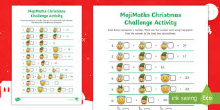 Emoji logic puzzles answer key. Lks2 Mojimaths Christmas Logic Puzzle Worksheet Twinkl