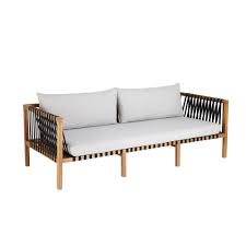 3 Sitzer Gartensofa Aus Massivem Akazienholz Naxos Gartensofa Gartensofa Holz Outdoor Sofa