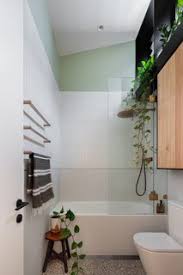 An advantage of such a layout is that the room retains open floor space, which is ideal for family bathrooms. Best 60 Modern Bathroom Alcove Tubs Design Photos And Ideas Dwell