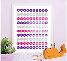 Numbers 1 To 100 Counting Playroom Decor Education Wall Art Number Chart Printable Number Poster Education Printable Number Printable