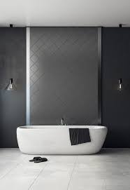 Wc in a new building, vintage wall tiles 100/30 cm and porcelain stoneware tiles 120/20 cm in wood look on the ground. Galerie Fliesen Baldauf