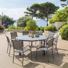 Salon de jardin table à extension salon de jardin en résine tressée salon de jardin en aluminium choisir sa table de jardin. Table De Jardin Octogonale Piazza Tonka 8 Places