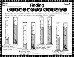 Water displacement works because the amount of water displaced by an object submerged in water equals the volume of the object. Graduated Cylinders Displaced Volume Irregular Shaped Objects Freebie Graduated Cylinders Science Lessons Science Skills