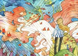 Ponyo On The Cliff By The Sea By Muttiy On Deviantart Studio Ghibli Art Ghibli Art Studio Ghibli Movies