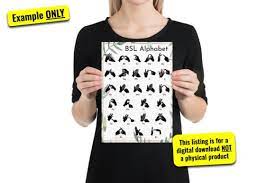 British sign language (bsl) ist die gebärdensprache der hörgeschädigten, die in großbritannien verwendet wird. Bsl Alphabet Chart British Sign Language Grafik Von Able Lingo Creative Fabrica