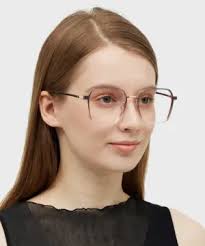 Diana Brown & Pink Square Eyeglasses