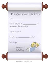 tooth fairy letter free printable