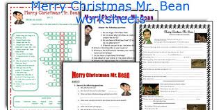 Merry Christmas Mr Bean Worksheets