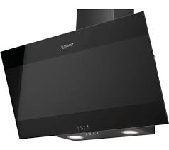 Hotte Decorative Inclinee 80 Cm 647m3 H Verre Noir Ihvp83flmk Hotte But