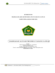 Dokumen 1 kurikulum 2013 tahun pelajaran 2019/2020 madrasah aliyah. Dokumen 1 Man 1 Plus Padang Lawas Tp 2020 2021 Pdf