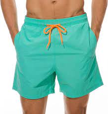 Buy UNCLE ZHANG UZ Mens Swim Trunks Quick Dry Swim Shorts Swimwear Bathing  Suits, Summer Beach Shorts with Pockets, Lake Green, Medium at Amazon.in
