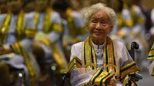 A novel, often referred to as 1984, is a dystopian social science fiction novel by english novelist george orwell. Thai Granny Completes University Degree At 91 Bbc News