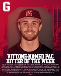 gcc_baseball's Luke Vittone has been named PAC Hitter of the Week! ⚾️  #WolverinesTogether