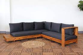 Das sofa soll in den wohnzimmerboden als mulde eingelassen werden. Gartengarnitur Hwc H59 Lounge Set Sofa Sitzgruppe Massiv Holz Akazie Spun Poly Kissen Dunkelgrau