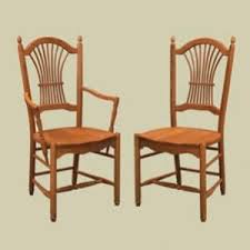 Amish Heritage Colonial Wheat Sheaf Side Chair Hardwood Furniture Side Chairs Oak Chair