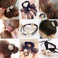Korean Fashion Women Girls Elastic Hair Rubber Bands Ties Headwear Ring Rope Accessories For Hair Rubber Bands Hair Accessories For Women Diy Hair Accessories
