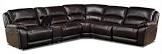 Santorini 6-Piece Power Reclining Sectional - Walnut Leons