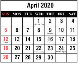 Free Printable April Calendar 2020 Editable Template In Pdf Word Excel In 2020 Free Printable Calendar Templates Calendar Printables Calendar Template