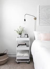 The Ikea Raskog Cart Is One Of The Most Diverse Storage Solutions Because You Can Put Them Anywh In 2020 Minimalist Apartment Decor Small Bedroom Storage Bedroom Hacks