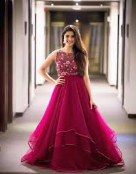 Evening party wear long gowns are usually simple yet elegant. How About This For Reception In Goa Indian Gowns Dresses Gown Party Wear Indian Wedding Gowns