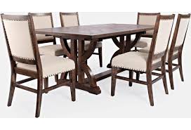 Ids online 7 pieces home dining kitchen furniture set, with with faux marble glass top metal leg and frame, black, ids home. Jofran Fairview 7pc 1931 78 Dining 7 Piece Dining Table And Chair Set Gill Brothers Furniture Dining 7 Or More Piece Sets