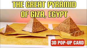 Fold it along all the lines of the template. 3d Pyramid Card Pop Up Card Egypt Handmade Card Youtube