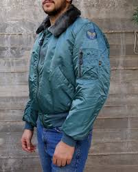 3 the squadron continued its training at fairmont army air field, nebraska, starting in september. B15 Vintage Bomber Jacket Men Alpha Industries Green Flight Etsy