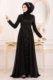 Nayla Collection Pullu Siyah Tesettur Abiye Elbise 90000s Tesetturisland Com The Dress Mavi Abiye Elbise