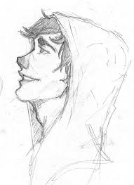 Draw a curved line encircling the top of the teardrop shape. Guy In Hoodie Drawing Shared By Amaya Cline 8